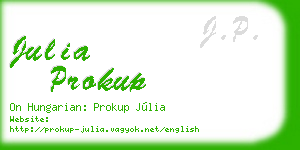 julia prokup business card